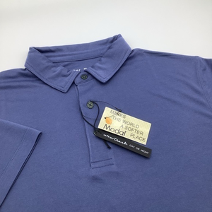 After Dark Mens Luxury Modal Blend Polo Shirt Blue Size‎ Large NWT.